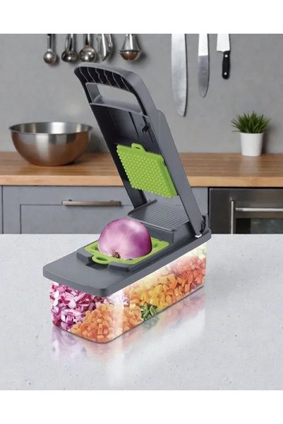 OEM Tocător și Răzătoare Multifuncțională pentru Legume, 10 în 1, cu Recipien...