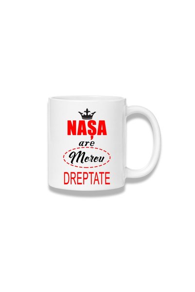 Fabricacucadouri.ro Cana ceramica 380 ml – Nasa are mereu dreptate – coroana ...