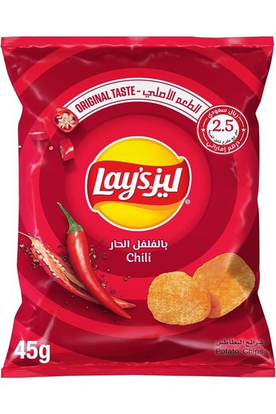 Lay's رقائق بطاطس ليز بنكهة الفلفل الحار، 45 جرام