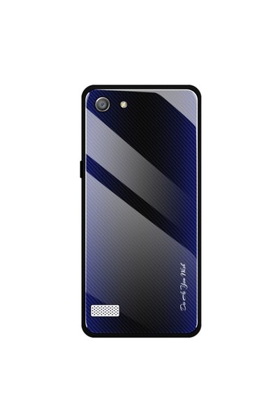 BURAQ غطاء حماية زجاجي متدرج اللون لهاتف OPPO A33 (أزرق داكن)
