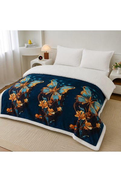 FAMILYDESIGN Patura pufoasa dubla cocolino cu blanita ecologica, 200X230 cm, ...