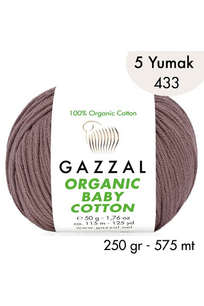 Gazzal Organic Baby Cotton 433- 5 Yumak 250 Gr