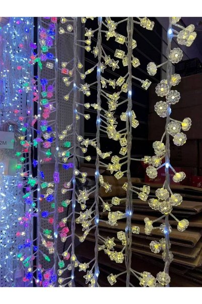 OEM Εγκατάσταση φωτιστικού καταρράκτη LED με διαμάντια, 220 LED, 5 μ., θερμό ...