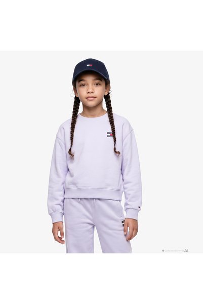 Tommy Hilfiger Heritage Flag Kids Purple Sweatshirt