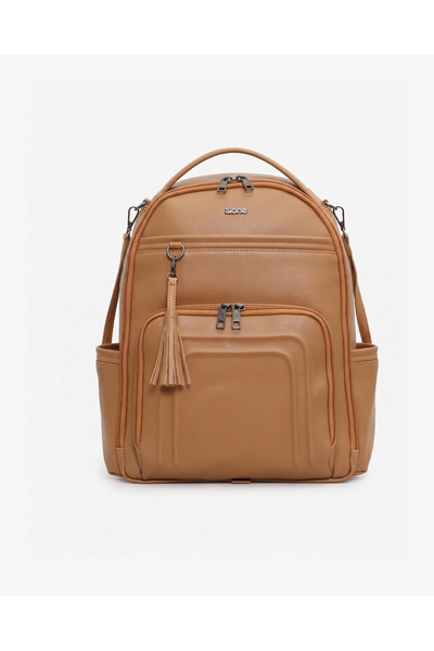 Alone Mother Baby Care Backpack Faux Leather Multi-Compartment Stroller Bag w...