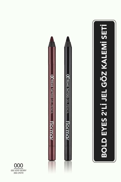 Flormar Bold Eyes 2'li Jel Göz Kalemi Seti - Extreme Tattoo Yüksek Pigmentli ...