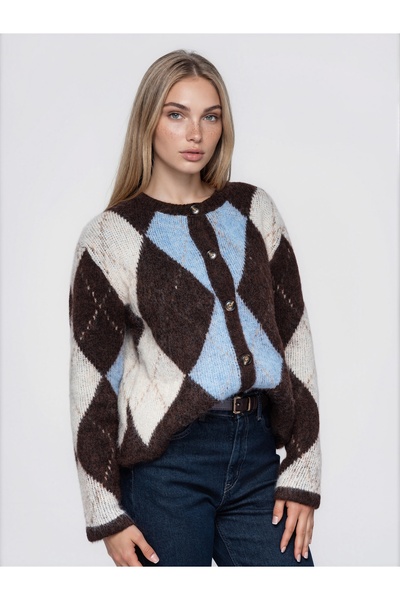 OMBRE Damen-Strickpullover, Locker Geschnitten, Rundhalsausschnitt, Durchgehe...