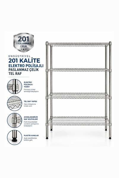 MAVEN 4 KATLI PASLANMAZ KROM RAF 53X137X183