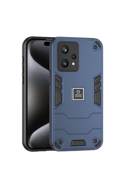 BURAQ For Realme 9 Pro 2 in 1 Shockproof Phone Case(Blue)
