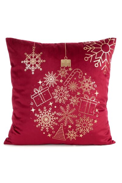 Eurofirany Fata de perna, Eurofirany, Chp 341, bordo, 45 x 45 cm, catifea, im...