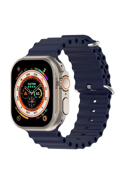 BURAQ Watch Band Ocean Silicone For Apple Watch Ultra 49mm / Series 8&7 45mm ...