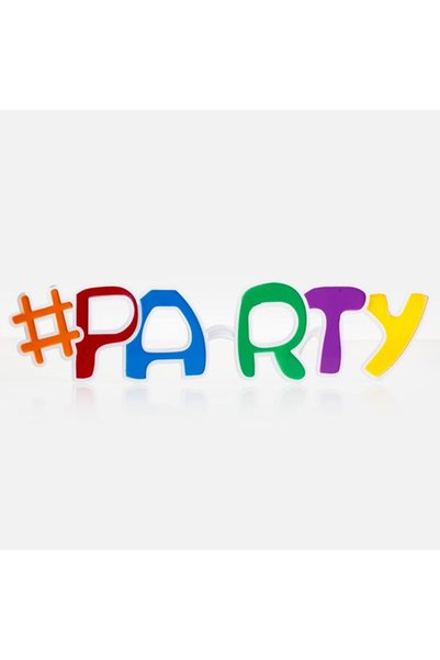 ANTBRO Ochelari Petrecere #PARTY cu Formă Colorată 27x7cm, Accesoriu Deghizar...