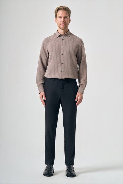 İmza Black Side Pocket Slim Fit Stretchy Chino Trousers 1003265162