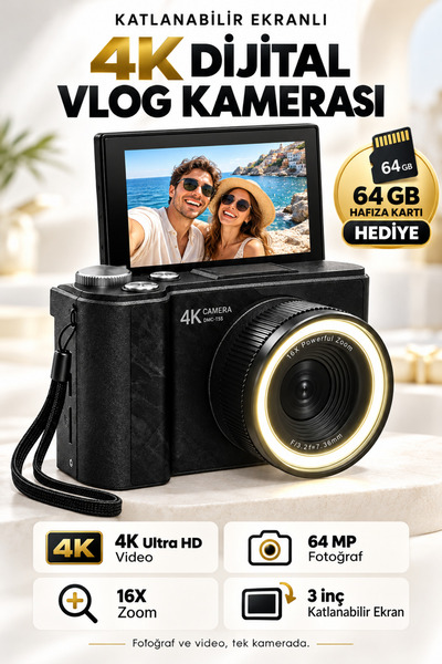 BSTBRANDSHOPPİNGTR PRO++ 12 DİL DESTEĞİ 180° Katlanır 3 İnç Ekranlı Dijital V...