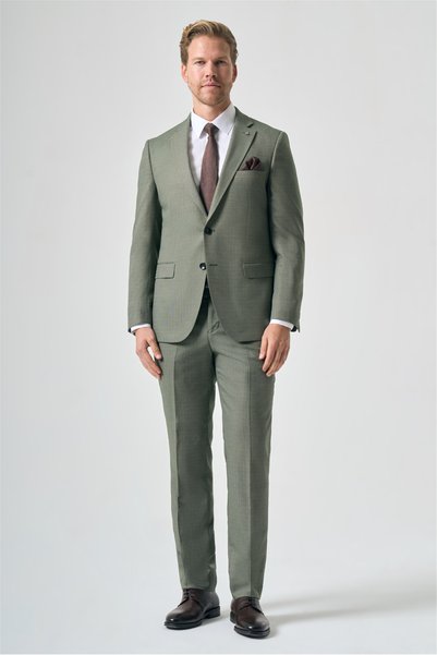 İmza Green Mono Collar 6 Drop Comfort Fit Full Lining Flexible Suit 1001265198