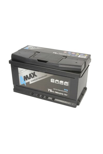4Max Μπαταρία Αυτοκινήτου Start-Stop EFB 75Ah 780A (ΔΕΞΙ +) BAT75/780R/EFB/4M...