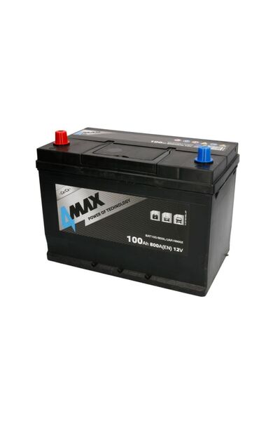 4Max Μπαταρία Αυτοκινήτου 100Ah 800A (ΑΡΙΣΤΕΡΟ +) Ασιατικοί ακροδέκτες BAT100...