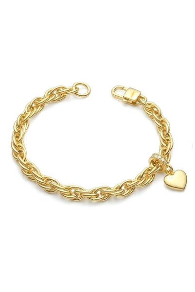 Welch Steel Welch Gold Çelik Taşlı Zincir Bileklik