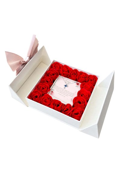 OEM Cutie cadou pentru soție – Colier cu planetă, lună și stea, cutie florală...