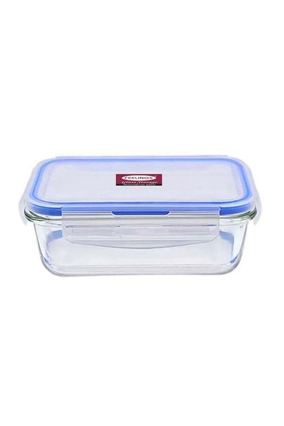 Generic Feelings Microwave Glass Storage With Lid Blue 400ml
