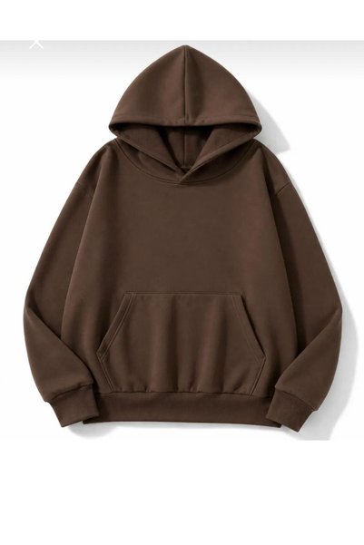 vipelmoda Kadın Kuyruklu Yıldız Sırt Taş Baskı Detaylı Oversize Kapüşonlu Cepli Sweatshirt