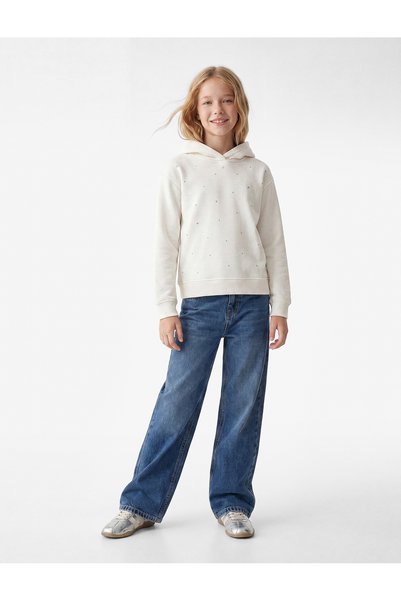 Koton Girls Blue Plain Jeans