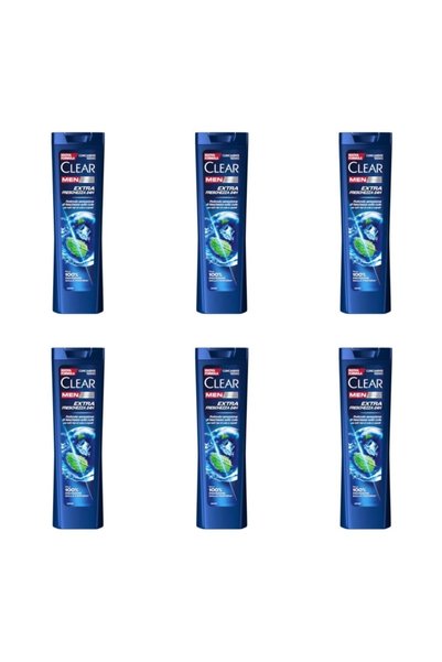 Clear Set de 6x șampon pentru bărbați Fresh cu mentă, 225 ml