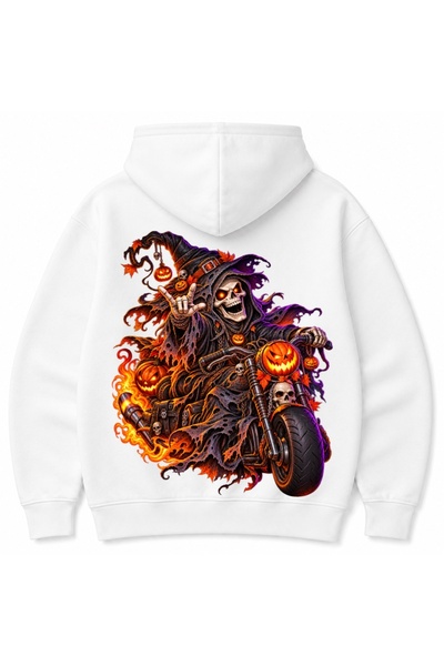 Rabona Fashion Halloween Reaper Rider – Φούτερ με κουκούλα με στάμπα σκελετού...
