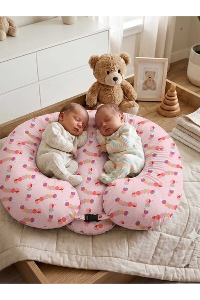 TREVO Twin Baby Breastfeeding and Support Pillow with Belt Buckle
