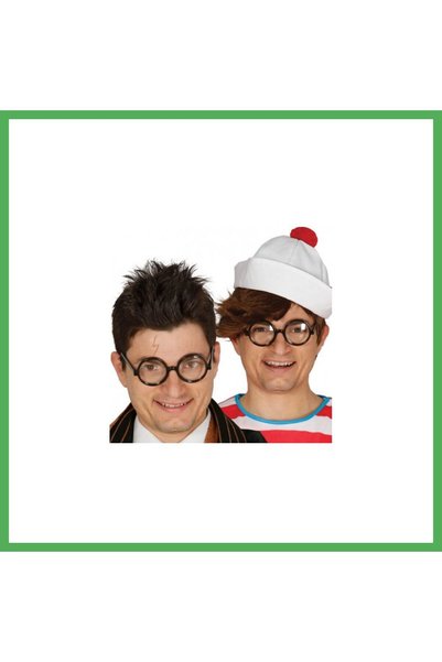 Nur store Çanta Black Framed Non-Prescription Glass Student Prank Glasses 1 P...