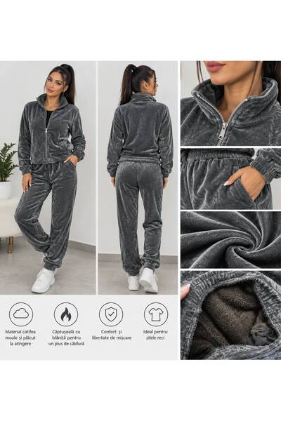 OEM Trening Damă din Catifea cu Blăniță – Elegant, Călduros și Confortabil pe...