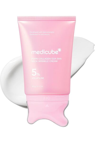 Medicube كريم PDRN كولاجين غوا شا لتجاعيد الرقبة - 90 جرام |   رأس جوا شا