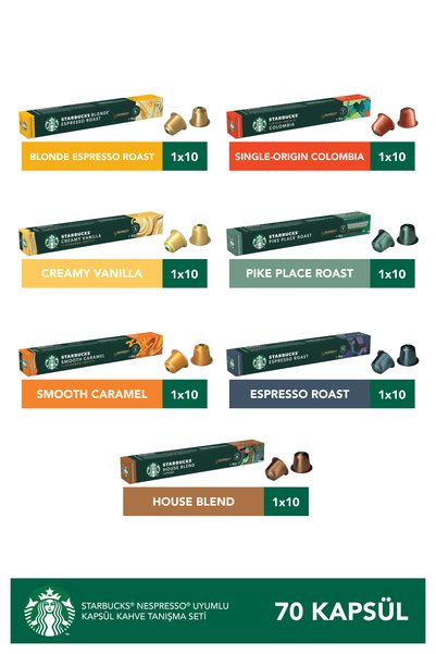 Starbucks By Nespresso Kapsül Kahve Ailesi Tanışma Seti 70'li