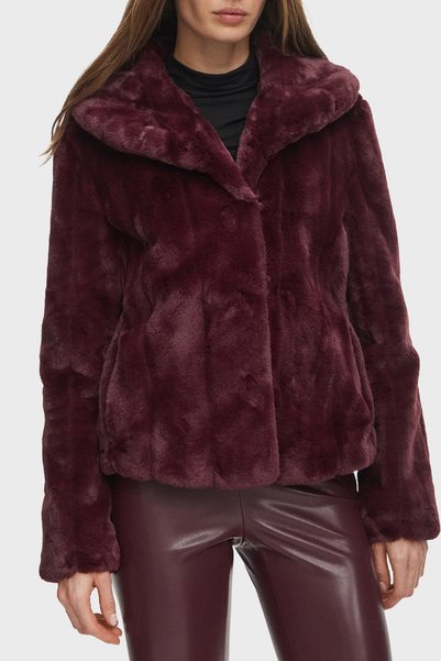 Guess New Sophy Regular Fit Şal Yaka Cepli Suni Kürk W0BL0NWDCH0 Kadın KÜRK W...
