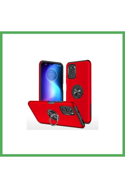 Nur store Çanta Poco F3 Compatible Case Elite Ring Cover - Red Bezoss