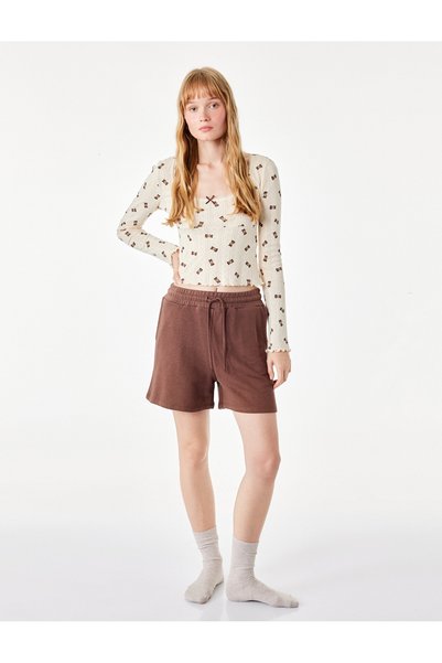 Koton Beige Plain Women Sleepwear