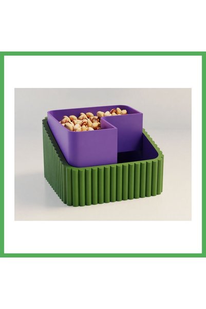 Nur store Çanta 3D Printing Peanut Bowl - Dual Chamber Shell Separator Presen...