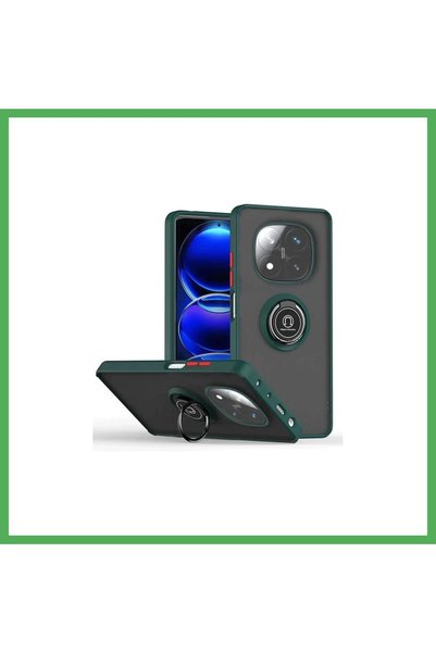 Nur store Çanta غطاء سيليكون متوافق مع هاتف Redmi Note 14 Pro Plus مع حلقة مو...
