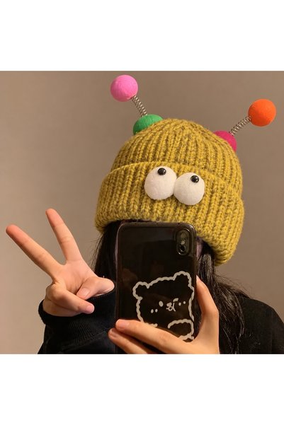 synshop Mustard Yellow Kawaiii Fun Teen Boys Girls Kids Eye Detail Colorful S...