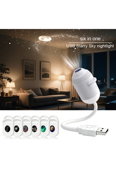 Choice 6 star slices New USB Starry Sky Projection Light for Car Interior, Ho...