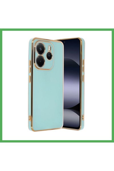 Nur store Çanta حافظة متوافقة مع هاتف Redmi Note 14 4G من السيليكون - أخضر فا...
