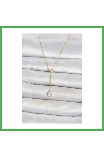 Nur store Çanta Brass Gold Color Elevator Model Women's Necklace Bezoss