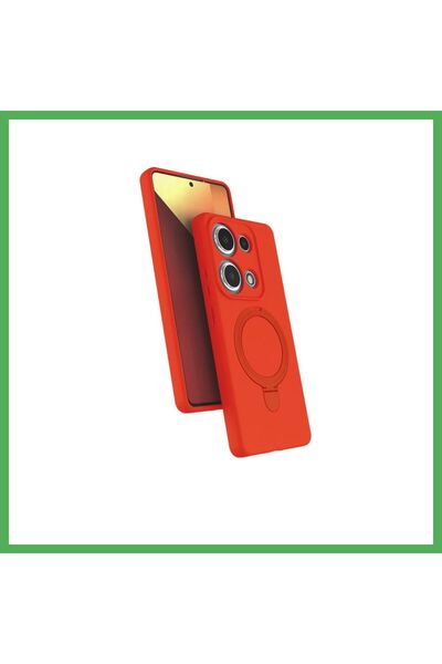 Nur store Çanta غطاء Redmi Note 13 Pro 4G متوافق مع حامل Regal Magsafe - برتق...