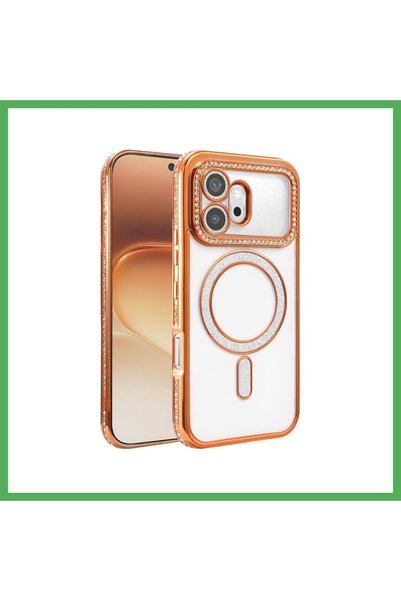 Nur store Çanta Huawei Honor 600 Joke Glittery Magneticsafe Case - Orange BEZOSS