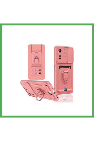 Nur store Çanta حافظة متوافقة مع هاتف Redmi 13C من السيليكون مع حامل بطاقات ز...