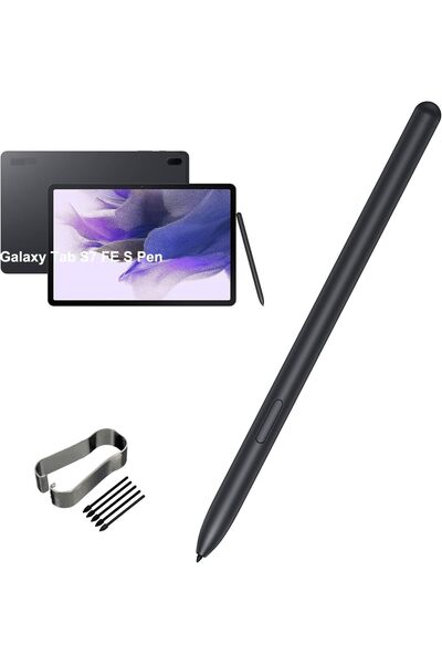 PCTC قلم بديل S Pen لجهاز سامسونج جالاكسي تاب S7 FE، أسود اللون