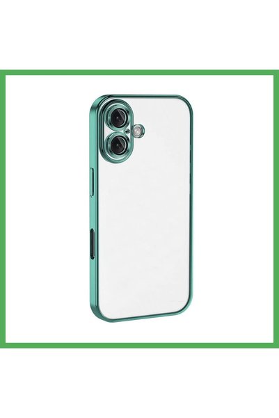 Nur store Çanta iPhone 16 Plus Compatible Case with Lens Silicone - Turquoise...