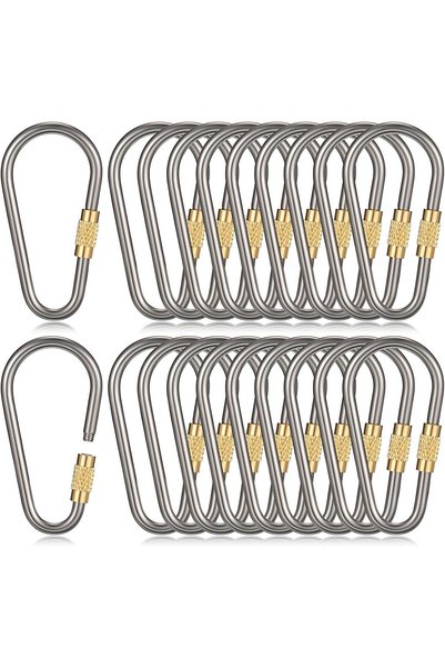 KASTWAVE 10 Pcs Mini Titanium Locking, Clips D-Ring Locking, Snap Keychain Ke...
