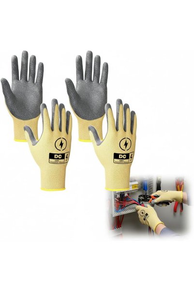 KASTWAVE Insulated High Voltage Electrician Gloves, 2 Pairs 400V Shock-Resist...