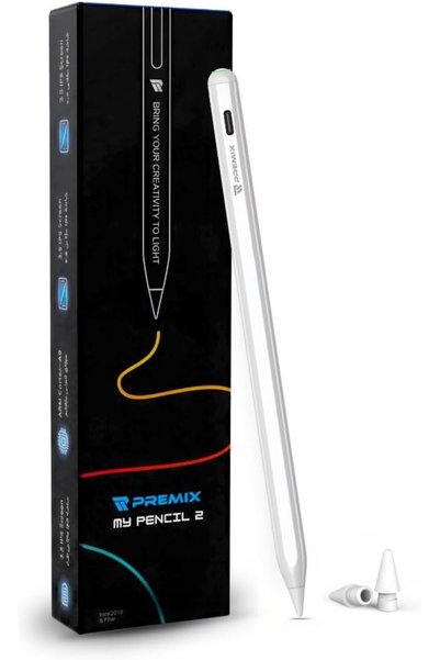 Premix قلم Mi Pencil 2، قلم ستايلس نشط للآيباد مع خاصية منع الاتصال بالراحة ا...